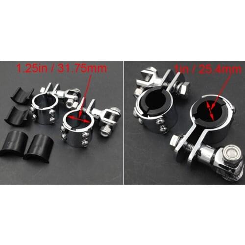 1" and 1-1/4" Engine Guard Footpeg Clamps Mounting Kit For Harley Davidson Sportster SuperLow Iron 883 XL883 N Road King Fat Boy