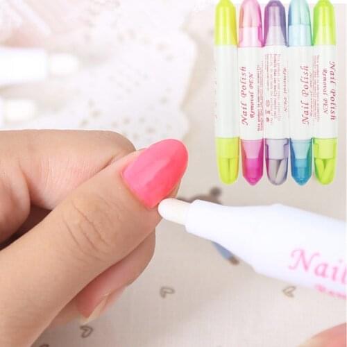 Nail Art Corrector Pen Remove Mistakes + 3 Tips Nail Polish Corrector Pen Cleaner Erase Manicure 4 colors