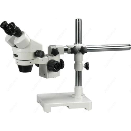Stereo Zoom Microscope--AmScope Supplies 3.5X-45X Stereo Zoom Microscope with Single Arm Boom Stand