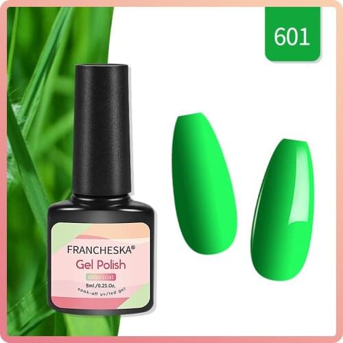 6 Colors Neon Color Nail Glue 8ml UV/LED Lamp High-pigmented Shiny Soak Off Nail Gel TSLM1