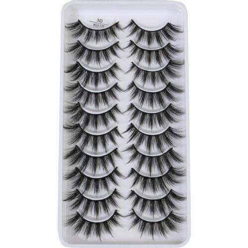 New 10 pairs mink eyelashes natural false eyelashes 3D mink lashes makeup soft fake eyelash extension hand made eye lashes