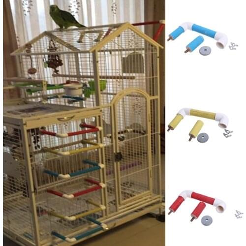 2021 New Pet Bird Parrot Cage Perch Stand Platform Paw Grinding Chew Bite Playing Toys