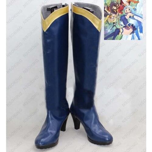 New Kono Subarashii Sekai ni Shukufuku wo Kazuma Satou Aqua Cosplay Shoes Akua Megumin Party Boots custom-made