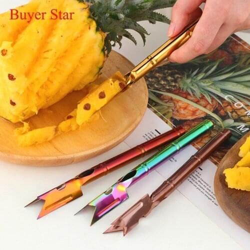 4PCS/Set Stainless Steel Pineapple Shovel Knife Portable Pineapple Peeler Fork Fruit Vegetable Tools Slicer Knife Kitchen Gadget