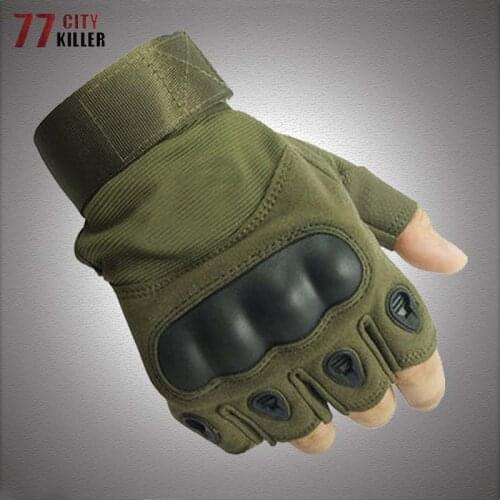 Outdoor Tactical Gloves Men Airsoft Sport Cycling Gloves Half Finger Type Military Men Combat Gloves Shooting Hunting Gloves