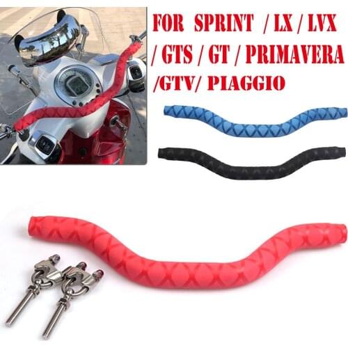 For Piaggio Vespa Sprint GTS GTV LX LXV 50 150 250 300 Scooter Mobile Phone Holder Handlebar Lever Child Passenger Armrest Bar