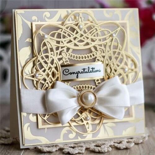 Hollow Frame Background Dies Metal Cutting Dies Frame for DIY Scrapbooking Card Album Embossing Crafts Die Cut