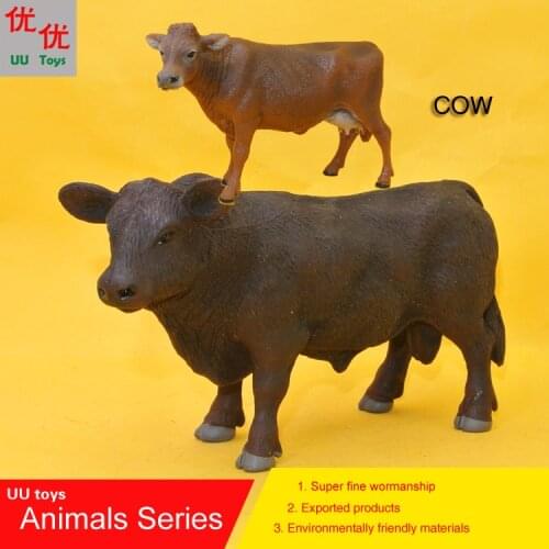 Hot toys: Buffalo, Brown Bull, Cow Simulation model Animals kids toys children educational props