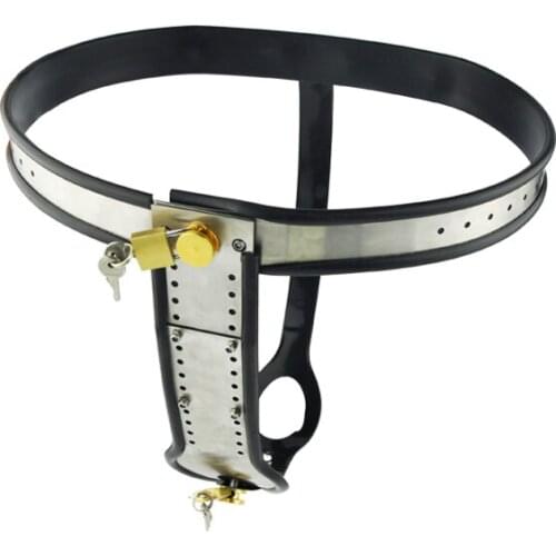 Stainless Steel New Style Female Chastity Belt Sex Toys Games for Men and Women lock underwear with anal plug