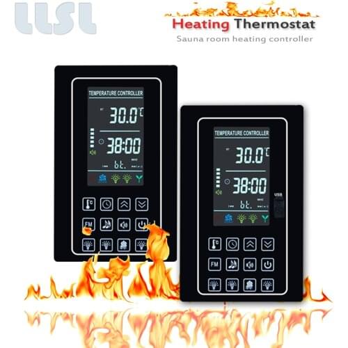 30A Heating temperature controller for steam sauna heating equipment，LCD color screen sauna temperature control thermostat