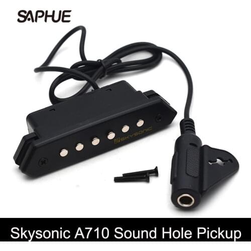 Skysonic Preamp System A-710 Humbucker Sound Hole Pickup Tone Balanced Warmth Guitar Pick Holder