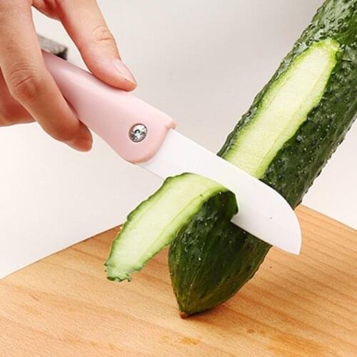 Foldable Pocket Ceramics Knife Mini Portable Folding Knife Fruit Cutter Practical Camping Outdoor Supplies Hand Tools