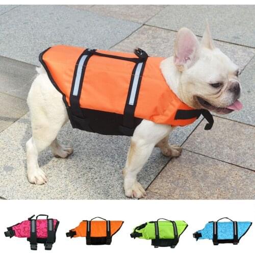 Pet Life Preserver Jacket Dog Life Vest with Adjustable Buckle Puppy Clothes Dog Safety Life Coat for Swimming Boating Hunting