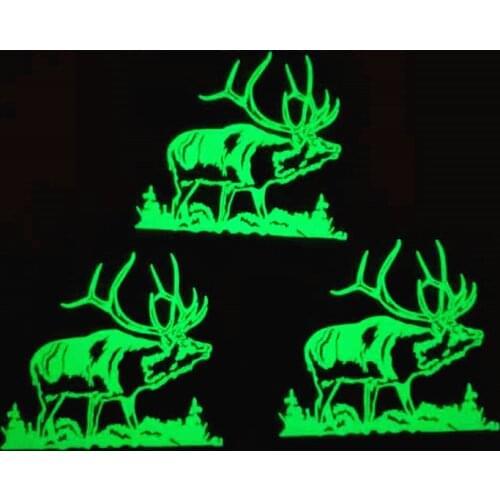 Patches Noctilucent Deer Stickers for Clothes Thermal Transfer Printing Pattern DIY Decoration Animal Style Luminous Patch