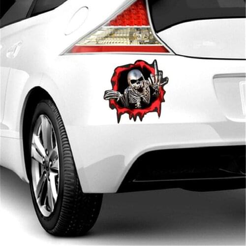 Funny Scary Skull Car Sticker Home Decor Bedroom Background Door Living Room Bedroom Festival Decoration Decals Removable Pvc