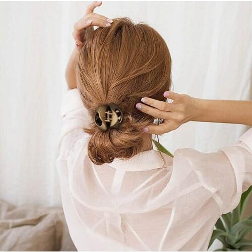 Hair Claw Clips Jaw Clips Non Slip Vintage Hair Clip Solid Color Hair Jaw Simple Fashion Hair Clutchers For Women Claw EA