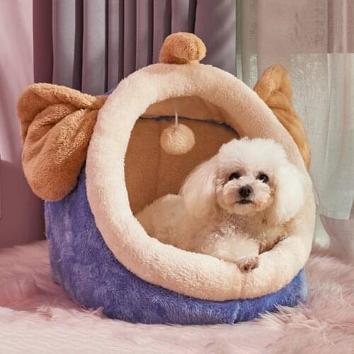 Winter Warm Enclosed Cat Nest Removable Washable Puppy House Villa Kennel Pet Cat Bed House Supplies Universal in All Seasons