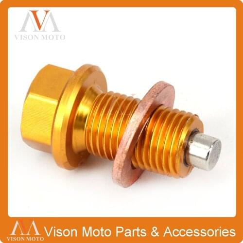 Gold Billet Magnetic Oil Drain Plug For Suzuki DRZ400S DRZ400E DRZ400SM 00 01 02 03 04 05 06 07 08 09 10 11 12 13 14 15 RMZ250