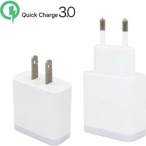 1-Port Wall Charger Quick Charge Travel Household 5V 2.4A USB Charger Head US/EU Plug Adapter Power Adapter Adaptor White