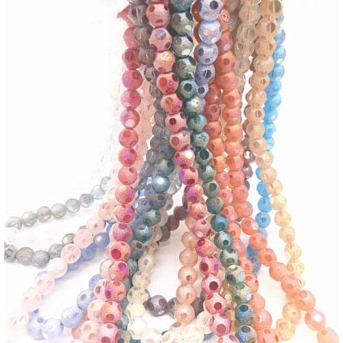 Wholesale 8mm Frosted Matt Austrian Faceted Crystal Bead High Quality Glass Loose Beads Handmade DIY Jewelry Making For Bracelet