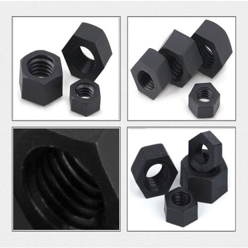 25 pcs/bag Black Nylon Nuts Hexagonal Standoff Spacer M2 M2.5 M3 M4 M5 M6 M8 M10 M12 Nut