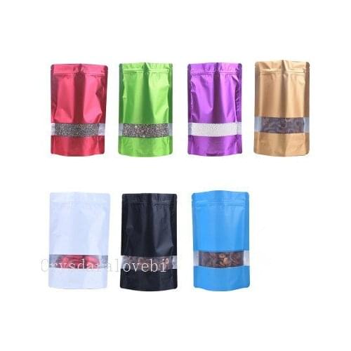 9 sizes 100Pcs/pack Plastic Bag Aluminum Foil Hologram Food Pouch Small Water Proof Zipper Reclosable Pouches