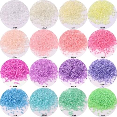 20 Glossy Color Glass Beads Multi Size 2mm 3mm 4mm Round Spacer Seedbeads 11/0 8/0 6/0 For DIY Handcraft Garments Sew Accessory