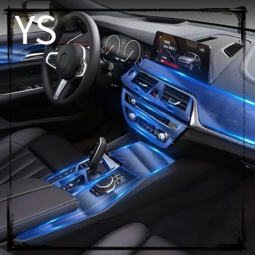 Car Interior Center Console Transparent TPU Protective Film Anti-Scratch Repair Film Accessorie For BMW G32 Sreies 6GT 2017-2021