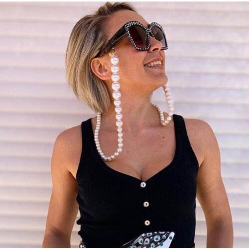 Eyeglasses Chain Lanyards Pearl Chain Glasses Holder Around Neck Women Outside Casual Accessory Necklace Bracelet