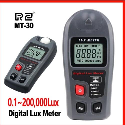RZ Digital Light Meter LCD Display Light Meter Environmental Testing Illuminometer Sensor Large Photometer MT-30