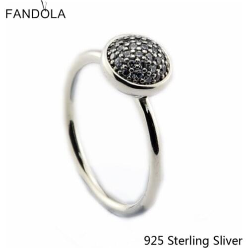 CKK 925 Sterling Silver Dazzling Droplet Rings For Women Original European Style Fashion DIY Jewelry CKK