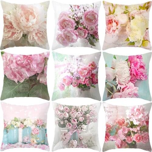 Flowers Throw Pillow Case Cushion Covers for Home Sofa Chair Decorative Pillowcases