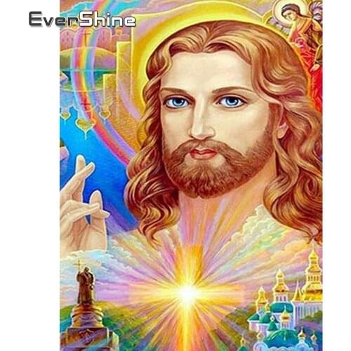 Evershine Diamond Painting Religion Jesus 5D Full Square Drill Embroidery Icon Cross Stitch Painting Rhinestones Home Decoration