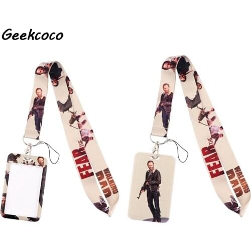 J2610 Horror TV Series Neck Strap Lanyard for keys Gym Mobile Phone Straps USB badge holder DIY Hang Rope Witht Card Holder