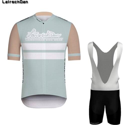 LairschDan 2021 New Mens Cycling Jersey Set Summer Bib Pants Suit Wielerkleding Heren Pro Team Quick-Dry Mountain Bike Clothes