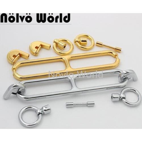 5-30sets 120*25mm gold and chrome color metal lock for handbag chain bag pig nose shape fitting replace hardware