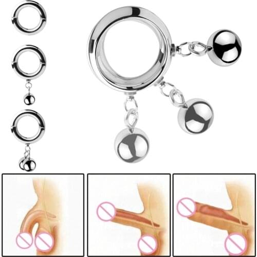 2 Sizes Metal Penis Ring Glans C-ock Rings for Men Sex Erec-tion Reusable Small Gift for Man Sexy Toys Adults Products