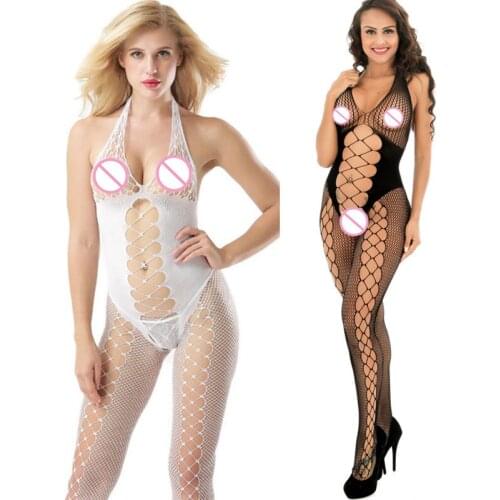 ZGOGO Teddies & Bodysuits sexy lingerie Stockings Hot Hollow net intimates Sex red black Elasticity dobby hose women Body Suit