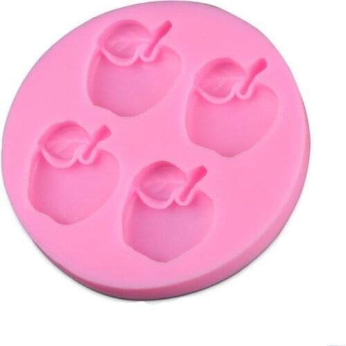 New Arrival Apple Shape 3D Silicone Cake Mold Fondant Cake Tools For Cupcake D256