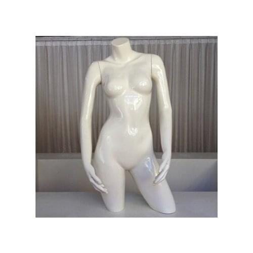 New Style Gloss White Upper Body Manikin High Quality Gloss White Half Body Mannequin For Sale