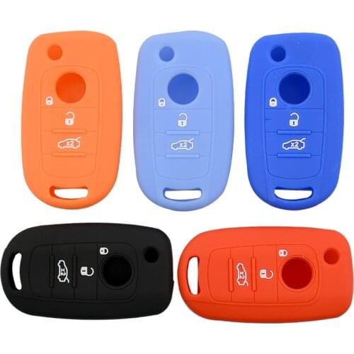 New Styling Silicone Rubber Car Key Cover For FIAT Toro 500X For Dodge Neon Remote Key Case Replacement Auto Accessories