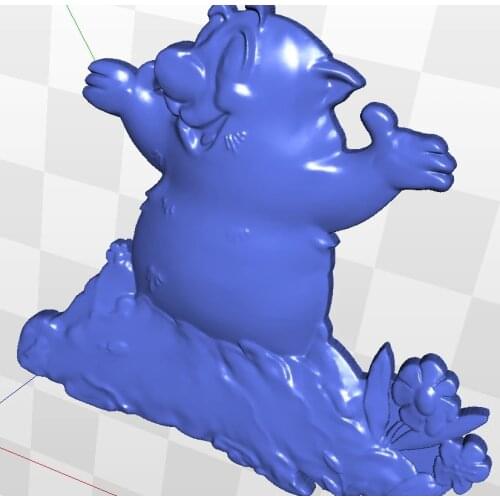 Relief 3d artcam groundhog for cnc in STL file format model