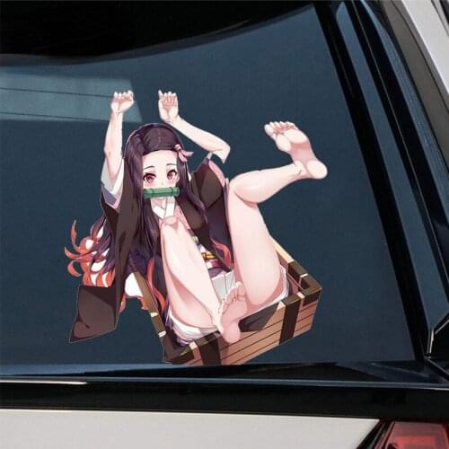 Demon Slayer Kamado Nezuko Sexy Anime Car Sticker Decal Decor Motorcycle Off-road Laptop Window Wall Trunk Guitar Anti-UV Vinyl