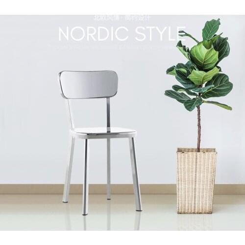 Modern Classic Design Metal Loft Style luxury ins Nordic popular outdoor fashion stainless steel Dining Side cafe leisure Chair