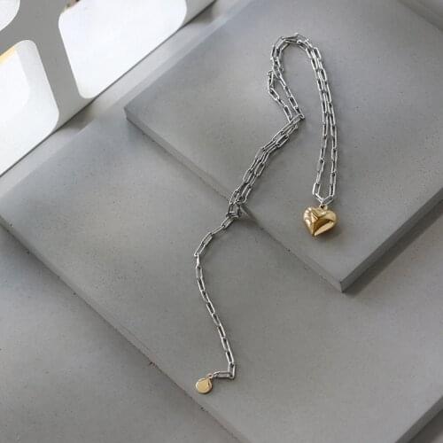 Timeless Wonder Titanium Sweet Heart Chains Choker Necklace Women Stainless Steel Jewelry Gothic Boho Top Ins Party New Pop 3666