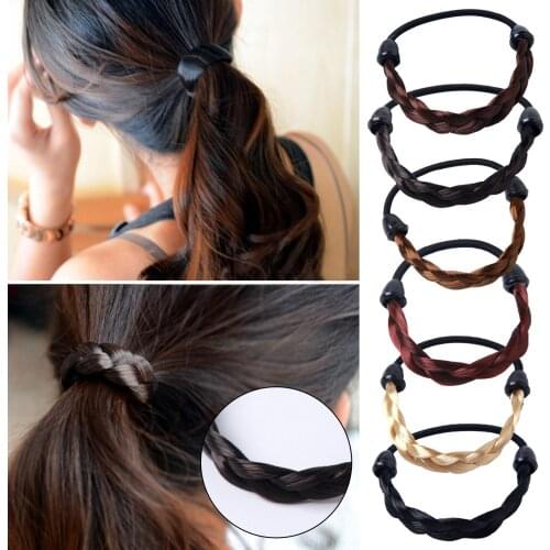 Mia Braided Tonytail Classic Pretty Braided Ponytail Holder Synthetic Wig Hair on Elastic Rubber Band for Women and Girls