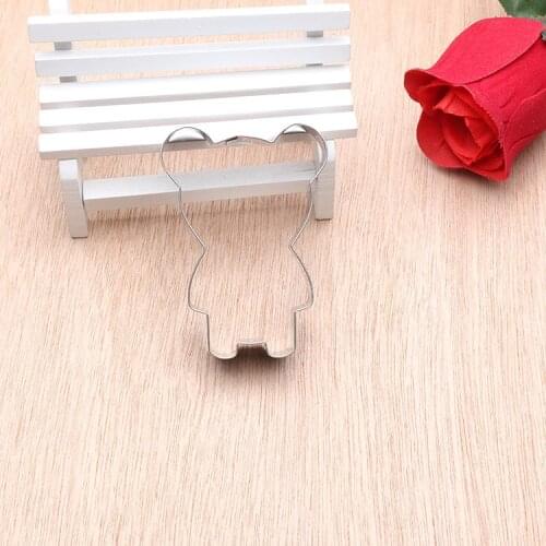 1pcs Fondant Cake Decorating Tools Stainless Steel Cookie Cutter Lovely Bear Shape Kids Birthday Cake Decoration