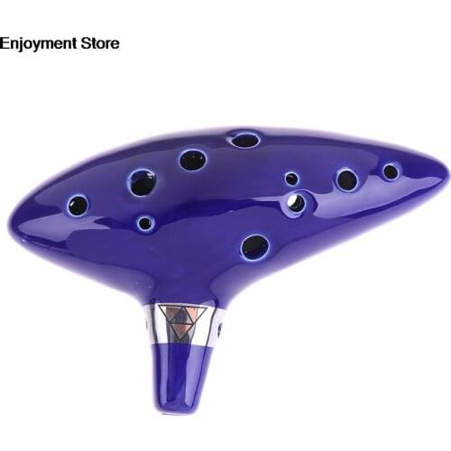 1pc Blue Musical Instrument Ocarina Flute 12 Hole Ocarina Ceramic Ocarina Flute Ocarina Inspired Of Time