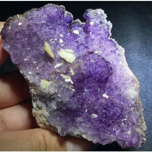 120.7gNatural rare purple fluorite mineral specimen healing energy CRYSTAL QUARTZ GEM teaching specimen home decoration