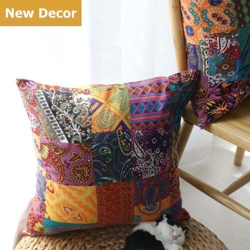 2pc Bohemia Cushion Cover Cotton Linen Throw Pillowcase Pillow cover Home Decorative seat Nordic Europe America 45*45 cm